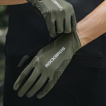 Rockbros cycling gloves spring / summer / autumn, full, size: S - green