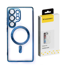 Wozinsky galvaninis dėklas su „Magasafe“, skirtas Samsung Galaxy S25 Ultra – mėlynas