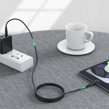 Acefast C3-01 Lightning – USB-C PD laidas 30W 3A 480Mb/s 1,2m – baltas