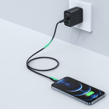Acefast C3-01 Lightning – USB-C PD laidas 30W 3A 480Mb/s 1,2m – baltas