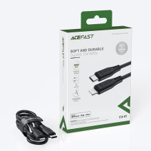 Acefast C3-01 Lightning – USB-C PD laidas 30W 3A 480Mb/s 1,2m – baltas