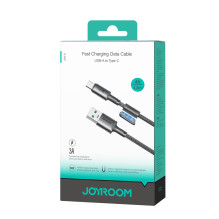 Joyroom S-A50 Unlimited Series 3A USB-A – USB-C laidas su magnetiniu tvarkykle, 1,2 m – pilka