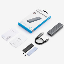 Orico AM2C3-G2 M.2 NVME USB-C 3.2 Disk Drive – pilka