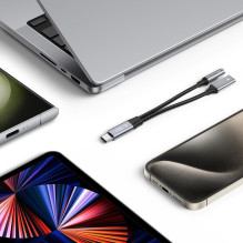 Tech-Protect UltraBoost USB-C (vyriškas) PD 60W 6A / mini lizdas 3,5 mm (moteris) - USB-C (moteris) - juoda Tech-Protect UltraBoost USB-C (vyriškas) PD 60W 6A / mini lizdas 3,5 mm (moteris) - USB-C (moteris) - juoda
