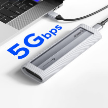 Orico AXM2F M.2 SATA SSD USB-C 3.2 disko dėklas – pilkas