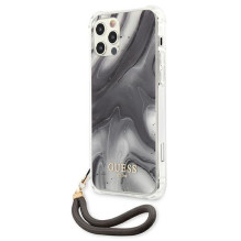 Guess Marble Collection iPhone 12 / iPhone 12 Pro dėklas – pilkas