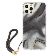 Guess Marble Collection iPhone 12 / iPhone 12 Pro dėklas – pilkas