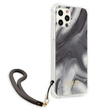 Guess Marble Collection iPhone 12 / iPhone 12 Pro dėklas – pilkas