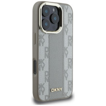 DKNY Checkered Pattern Magsafe iPhone 16 Pro Case - Beige