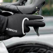 Rockbros Full Waterproof Cycling Gloves, Size: L / XL - Black