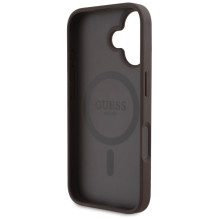 Guess 4G Circle Classic Logo MagSafe dėklas iPhone 16 - rudas