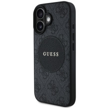 Guess 4G Circle Classic Logo MagSafe dėklas iPhone 16 - juodas