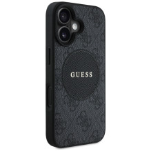 Guess 4G Circle Classic Logo MagSafe dėklas iPhone 16 - juodas