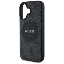 Guess 4G Circle Classic Logo MagSafe dėklas iPhone 16 - juodas