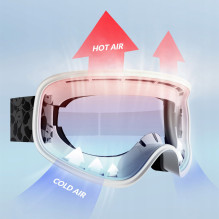 Qunature Panda Ski Goggles for Kids - Black / White