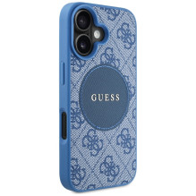 Guess 4G Circle Classic Logo MagSafe dėklas iPhone 16 - mėlynas