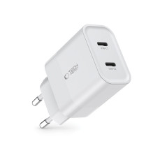 Tech-Protect C20W įkroviklis 2x USB-C PD 20W - baltas