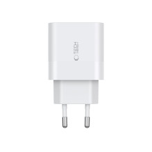 Tech-Protect C20W charger 2x USB-C PD 20W - white