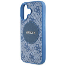 Guess 4G Circle Classic Logo MagSafe dėklas iPhone 16 - mėlynas