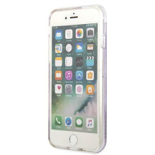 Guess Flower Liquid Glitter dėklas, skirtas iPhone SE 2022 / SE 2020 / 7 / 8 - violetinė