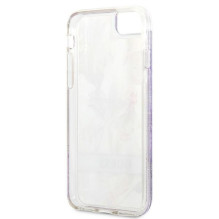 Guess Flower Liquid Glitter case for iPhone SE 2022 / SE 2020 / 7 / 8 - purple