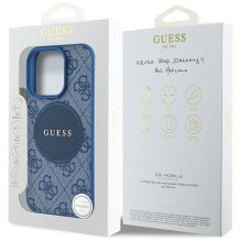 Guess 4G Circle Classic Logo MagSafe dėklas, skirtas iPhone 16 Pro Max - mėlynas