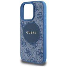 Guess 4G Circle Classic Logo MagSafe dėklas iPhone 16 Pro - mėlynas