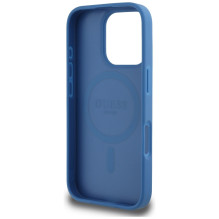 Guess 4G Circle Classic Logo MagSafe dėklas iPhone 16 Pro - mėlynas
