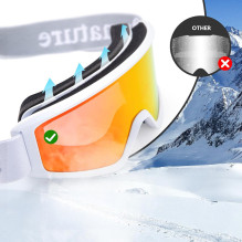 Quanature White slidinėjimo akiniai suaugusiems – balti