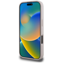 Guess 4G Circle Classic Logo MagSafe iPhone 16 Pro dėklas – rožinis