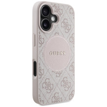 Guess 4G Circle Classic Logo MagSafe iPhone 16 dėklas – rožinis