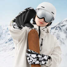 Qunature Panda Heat Transfer slidinėjimo pirštinės vaikams S dydis - juodos / baltos