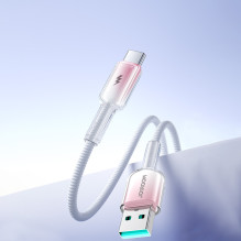 Joyroom S-A42 Crystal-Clear Series 3A USB-A - USB-C cable 1.2m - white
