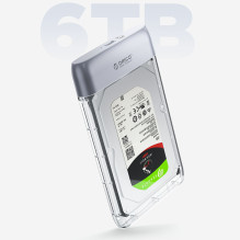 Orico TX25C3 2,5 colio HDD / SSD USB-C 5Gb / s disko įrenginys – skaidrus