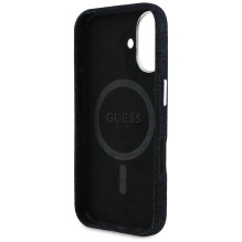 Guess Denim Triangle Logo MagSafe dėklas iPhone 16 - juodas