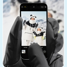 Qunature viso ilgio slidinėjimo pirštinės M dydis - juodos