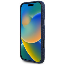Guess džinsinio trikampio logotipas MagSafe iPhone 16 Pro dėklas – mėlynas