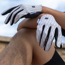 Rockbros sports gloves full spring-summer size XL - white and black