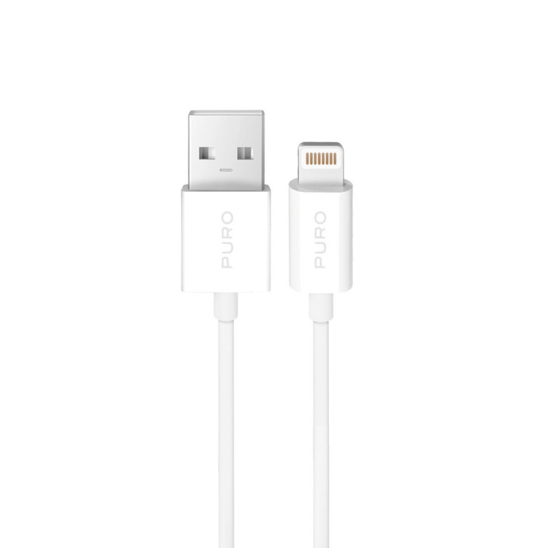 „Puro TPE 12W USB-A“ – „Lightning“ laidas, 3 m, baltas