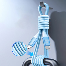 Orico CDX 100W 5A maitinimo tiekimas USB-C – USB-C laidas 1m – mėlynas