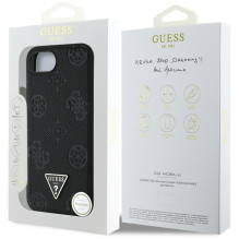 „Guess Grained Hot Stamp Peony Triangle Logo MagSafe“ dėklas, skirtas iPhone 16e – juodas