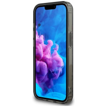 Guess IML Flowers MagSafe iPhone 16e dėklas – juodas