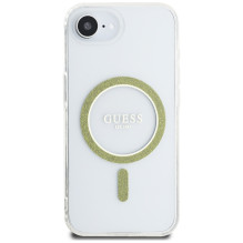 Guess IML Glitter Circle MagSafe iPhone 16e Case - Clear