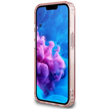Guess IML Glitter Circle MagSafe dėklas iPhone 16e - rožinis