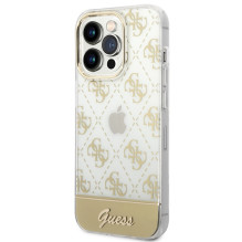 Guess GUHCP14LHG4MHG iPhone 14 Pro 6.1 'aukso / aukso kieto dėklo 4G šablono scenarijus