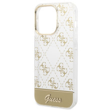 Guess GUHCP14LHG4MHG iPhone 14 Pro 6.1 'aukso / aukso kieto dėklo 4G šablono scenarijus