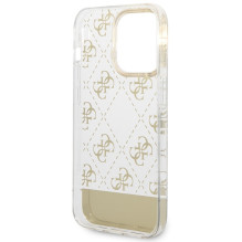Guess GUHCP14XHG4MHG iPhone 14 Pro Max 6,7 ' aukso / aukso kieto dėklo 4G rašto scenarijus