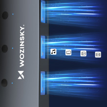 USB-A Hub Wozinsky WHS080YSS 4 x USB-A 3.0 with individual switches, aluminum, with 30 cm cable - gray