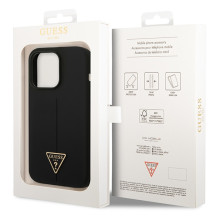 Guess GUHCP14XSLTGK iPhone 14 Pro Max 6.7" black / black hardcase Silicone Triangle