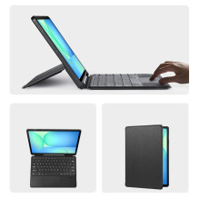 „Etui z klawiaturą Dux Ducis“ (DK serija) ir „Samsung Tab S10 FE+“ (Plus) – czarne